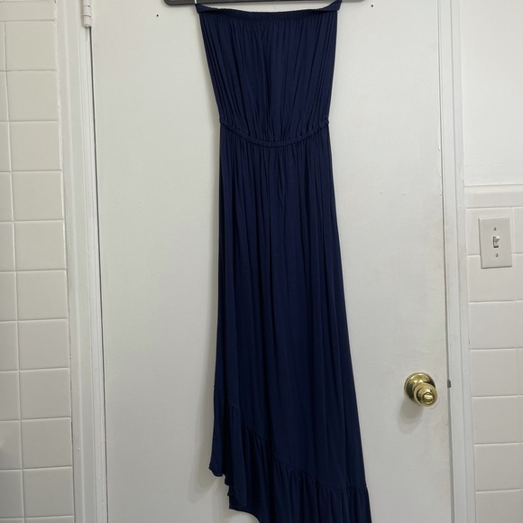 Lilly Pulitzer Navy Strapless Sun Maxi